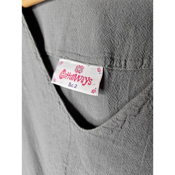 Cotton Ways Grey Sleeveless Dress ladies size 2 / Large/ Xlarge - Picture 7 of 10